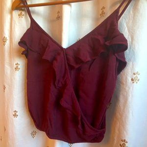 American Eagle Tank Top Blouse Maroon